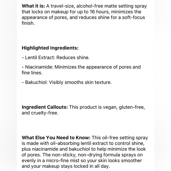 LAST 1! MILK Makeup Pore Eclipse Mattifying Blurring Setting Spray Mini 🪞 NEW - Picture 8 of 8